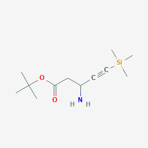 B8546864 (+/-)1,1-Dimethylethyl 3-amino-5-(trimethylsilyl)-4-pentynoate CAS No. 180676-67-9