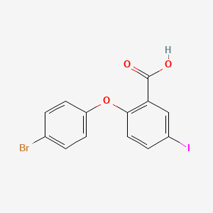 molecular formula C13H8BrIO3 B8546909 2-(4-Bromophenoxy)-5-iodobenzoic acid 
