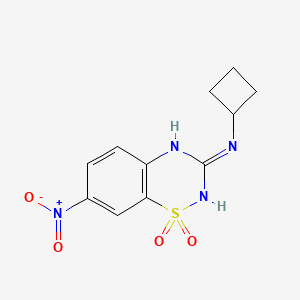 3-(Cyclobutylamino)-7-nitro-1lambda~6~,2,4-benzothiadiazine-1,1(4H)-dione