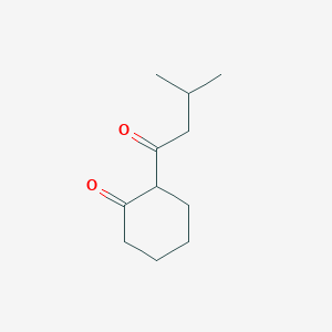 molecular formula C11H18O2 B8546925 2-(3-Methylbutanoyl)cyclohexanone 