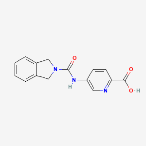 molecular formula C15H13N3O3 B8546927 5-(Isoindoline-2-carboxamido)picolinic acid 