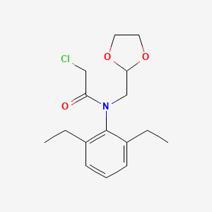molecular formula C16H22ClNO3 B8546928 2-Chloro-N-(2,6-diethylphenyl)-N-[(1,3-dioxolan-2-yl)methyl]acetamide CAS No. 54237-75-1