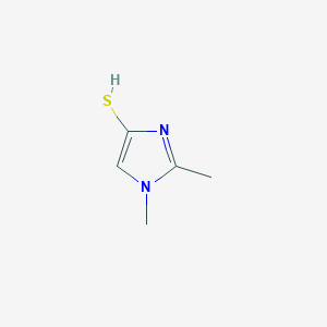 molecular formula C5H8N2S B8546968 1,2-dimethyl-1H-imidazole-4-thiol 