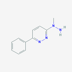 molecular formula C11H12N4 B8546992 6-Phenyl-3-(1-methylhydrazino)pyridazine 