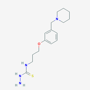 molecular formula C16H26N4OS B8547008 N-(3-{3-[(Piperidin-1-yl)methyl]phenoxy}propyl)hydrazinecarbothioamide CAS No. 96924-47-9