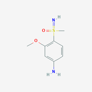 molecular formula C8H12N2O2S B8547023 3-methoxy-4-(S-methylsulfonimidoyl)aniline 