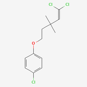 B8547049 1-Chloro-4-[(5,5-dichloro-3,3-dimethylpent-4-en-1-yl)oxy]benzene CAS No. 88977-57-5