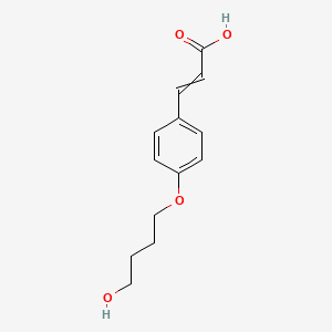 molecular formula C13H16O4 B8547059 3-[4-(4-Hydroxybutoxy)phenyl]prop-2-enoic acid CAS No. 334001-50-2