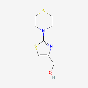molecular formula C8H12N2OS2 B8547069 2-(Thiomorpholin-4-yl)thiazol-4-ylmethanol 