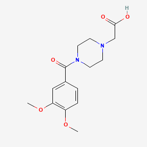 molecular formula C15H20N2O5 B8547083 [4-(3,4-Dimethoxybenzoyl)-1-piperazinyl]-acetic acid 