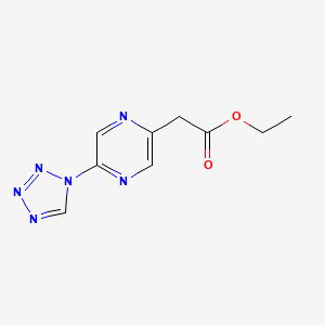 molecular formula C9H10N6O2 B8547095 ethyl [5-(1H-tetrazol-1-yl)pyrazin-2-yl]acetate 