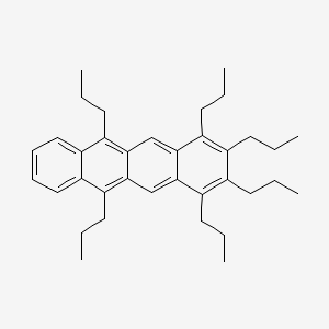 molecular formula C36H48 B8547106 1,2,3,4,6,11-Hexapropylnathpthacene 