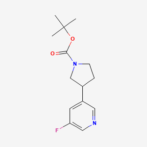 molecular formula C14H19FN2O2 B8547138 Tert-butyl 3-(5-fluoropyridin-3-yl)pyrrolidine-1-carboxylate 