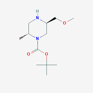 molecular formula C12H24N2O3 B8547190 tert-butyl (2R,5R)-5-(methoxymethyl)-2-methylpiperazine-1-carboxylate 