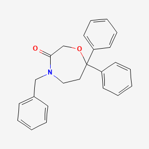molecular formula C24H23NO2 B8547277 4-Benzyl-7,7-diphenyl-1,4-oxazepan-3-one CAS No. 60163-53-3