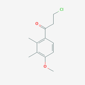 molecular formula C12H15ClO2 B8547288 3-Chloro-1-(4-methoxy-2,3-dimethylphenyl)propan-1-one 