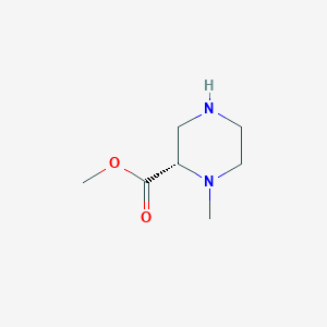 molecular formula C7H14N2O2 B8547304 (S)-1-methyl-piperazine-2-carboxylic acid methyl ester CAS No. 939983-64-9