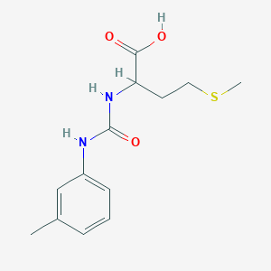molecular formula C13H18N2O3S B8547316 (RS)-2-[3-(3-methylphenyl)ureido]-4-(methylthio)butanoic acid 