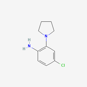 molecular formula C10H13ClN2 B8547346 1-(2-Amino-5-chlorophenyl)pyrrolidine 