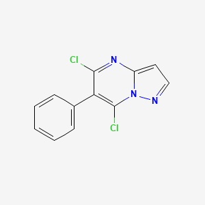 molecular formula C12H7Cl2N3 B8547452 5,7-Dichloro-6-phenylpyrazolo[1,5-a]pyrimidine CAS No. 754211-03-5