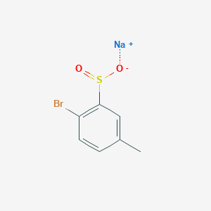 molecular formula C7H6BrNaO2S B8547506 Sodium 2-bromo-5-methylbenzenesulfinate 