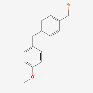 molecular formula C15H15BrO B8547525 1-(Bromomethyl)-4-[(4-methoxyphenyl)methyl]benzene CAS No. 67205-92-9