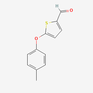 molecular formula C12H10O2S B8547528 5-p-Tolyloxy-thiophene-2-carbaldehyde 