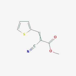 molecular formula C9H7NO2S B8547539 1--Methyl 2-cyano-3-(2-thienyl)acrylate 