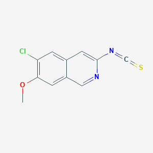 molecular formula C11H7ClN2OS B8547605 6-Chloro-3-isothiocyanato-7-methoxyisoquinoline 