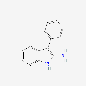 molecular formula C14H12N2 B8547628 2-Amino-3-phenylindole 