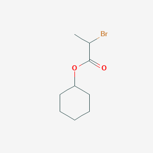 molecular formula C9H15BrO2 B8547658 2-Bromopropionic acid, cyclohexyl ester 