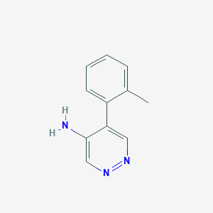 molecular formula C11H11N3 B8547722 5-o-Tolyl-pyridazin-4-ylamine 