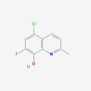 molecular formula C10H7ClINO B8547730 5-Chloro-7-iodo-2-methyl-8-quinolinol 