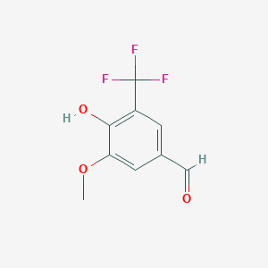 molecular formula C9H7F3O3 B8547760 4-Hydroxy-3-methoxy-5-(trifluoromethyl)benzaldehyde CAS No. 116314-60-4