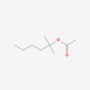 molecular formula C9H18O2 B8547784 2-Methylhexan-2-yl acetate 