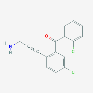 [2-(3-Aminoprop-1-yn-1-yl)-5-chlorophenyl](2-chlorophenyl)methanone