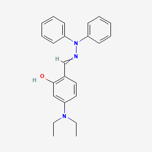 molecular formula C23H25N3O B8547806 3-(Diethylamino)-6-[(2,2-diphenylhydrazinyl)methylidene]-1-cyclohexa-2,4-dienone 