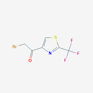 molecular formula C6H3BrF3NOS B8547808 Ethanone, 2-bromo-1-[2-(trifluoromethyl)-4-thiazolyl]- 