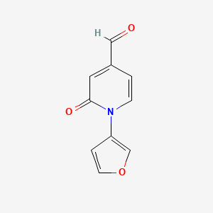 molecular formula C10H7NO3 B8547818 1-Furan-3-yl-2-oxo-1,2-dihydro-pyridine-4-carbaldehyde 