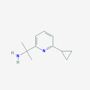 molecular formula C11H16N2 B8547895 1-(6-Cyclopropyl-pyridin-2-yl)-1-methyl-ethylamine 
