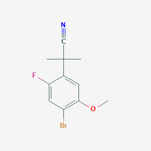 molecular formula C11H11BrFNO B8547903 2-(4-Bromo-2-fluoro-5-methoxy-phenyl)-2-methyl-propionitrile CAS No. 749931-16-6