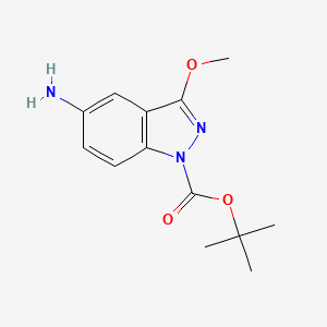 1h-Indazole-1-carboxylic acid,5-amino-3-methoxy-,1,1-dimethylethyl ester