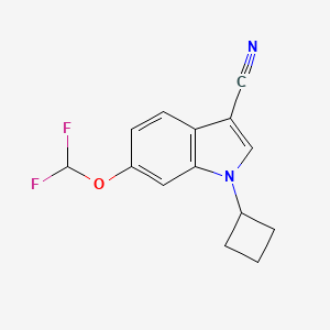 1-cyclobutyl-6-(difluoromethoxy)-1H-indole-3-carbonitrile