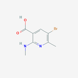 molecular formula C8H9BrN2O2 B8548012 5-Bromo-6-methyl-2-(methylamino)nicotinic acid 