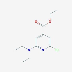 molecular formula C12H17ClN2O2 B8548047 2-Chloro-6-diethylamino-isonicotinic acid ethyl ester 