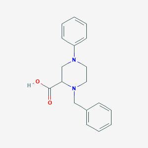 2-Piperazinecarboxylic acid,4-phenyl-1-(phenylmethyl)-