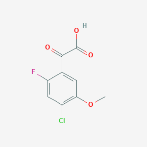 molecular formula C9H6ClFO4 B8548124 2-(4-Chloro-2-fluoro-5-methoxyphenyl)-2-oxoacetic acid 