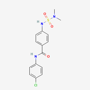 molecular formula C15H16ClN3O3S B8548177 N-(4-Chlorophenyl)-4-[(dimethylsulfamoyl)amino]benzamide CAS No. 90233-88-8