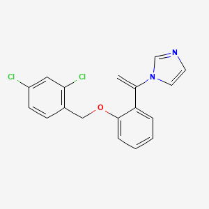 molecular formula C18H14Cl2N2O B8548187 1-[1-[2-[(2,4-Dichlorophenyl)methoxy]phenyl]vinyl]imidazole 