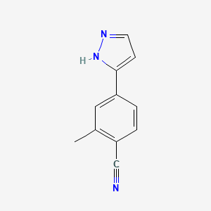 2-methyl-4-(1H-pyrazol-3-yl)benzonitrile